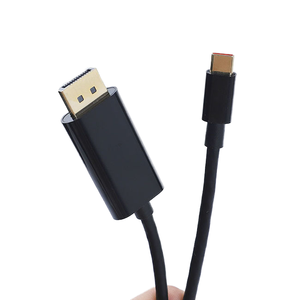USB C <span class=keywords><strong>DisplayPort</strong></span> 4K/8K/16K <span class=keywords><strong>Mini</strong></span> câble DP 6 pieds 1.8m cuivre pur PVC tressé combinaison audio pour appareils mobiles longueur 1m - Product Image 4