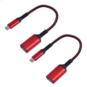De aleación de aluminio trenzado <span class=keywords><strong>Usb</strong></span> <span class=keywords><strong>tipo</strong></span> C <span class=keywords><strong>OTG</strong></span> a <span class=keywords><strong>Usb</strong></span> 3,0 Cable adaptador hembra para teléfono móvil - Product Image 1