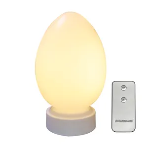 Luz nocturna en forma de huevo con Base para sala de estar, luces de estado de ánimo inalámbricas, lámpara de barra de comedor MC1012R2LED, novedades LED blancas cálidas de plástico 75