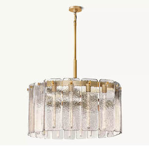 Lustre rond en fer rustique de 36 pouces, design italien, LED, pour salon, salle de banquet, mariage, lustre moderne - Product Image 3