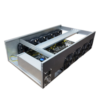 Metalfish — boîtier de serveur 12GPU, tour de pc avec espace pour emplacement de 45mm, carte mère ONDA, 2400w, PSU 4 + 64 go de SSD, tout-en-un