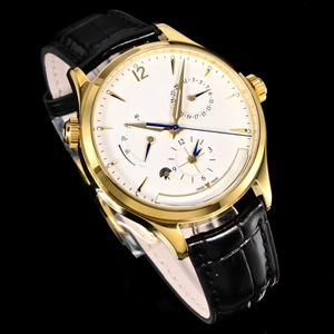 นาฬิกาข้อมือผู้ชายธุรกิจอเนกประสงค์ คุณภาพสูง หรูหรา คลาสสิก พร้อมหน้าปัดแสดงพลังงานสำรอง แสดงเวลาสองเขตเวลา และวันที่ - Product Image 2