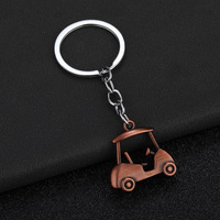 Mode 3D simulation chariot de golf porte-clés terrain de golf chariot de transport porte-clés activité de plein air petit cadeau porte-clés