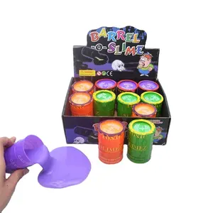 Slime &kits supply wholesale barrel slime color change glitter jelly slime with foam toy for kids