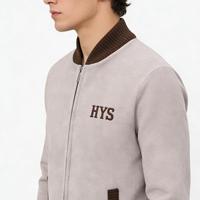 Veste Homme en Cachemire et Laine Tricotée avec Logo Personnalisé, Col Rond, Manches Longues, Coupe Slim, Fermeture Éclair, Anti-Plis, Séchage Rapide