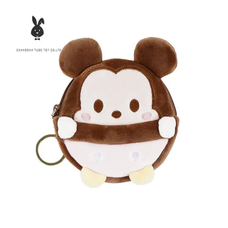 Auténtica Linda mascota Mickey Mouse Chimini monedero Cartera de dibujos animados para niños bolsa de tarjeta para adultos bolsa de dinero de felpa