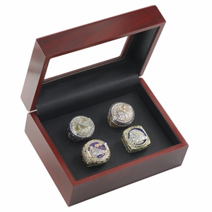 4 pièces Anneaux en verre <span class=keywords><strong>Stephen</strong></span> <span class=keywords><strong>Curry</strong></span> <span class=keywords><strong>Golden</strong></span> State Warriors pour le championnat, MVP des finales 2022, haut de gamme, décontracté, pour fans de basketball, objet de collection - Product Image 3