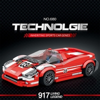 917 Living Legend MOC Blocs de Construction Modèle de Voiture de Course Jouet 1:36 355 Pièces Kit de Construction à Assembler DIY Éducatif ABS