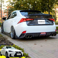 Kit carrosserie en fibre de carbone pour Lexus IS200 IS300 IS250 (2013-2019) : Spoiler, Diffuseur, Jupes latérales, Lame avant, Pare-chocs avant et arrière