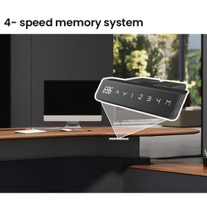 Modern stil cabrio ahşap ofis masası ceo'su ofis zarif mobilya tasarımı için yüksek teknoloji yönetici yönetici masası - Product Image 3