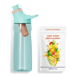 24oz Plastic Fruit Juice Flavor Water Bottle With Berry Cartridge