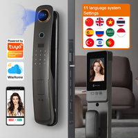 Cerradura Inteligente para Puerta LangYun con Reconocimiento Facial 3D, Manija con Bloqueo Digital, Huella Dactilar, Contraseña de Seguridad, Automática
