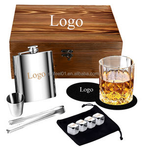 Ensemble de verres à whisky et à liqueur personnalisés avec logo, boîte en bois, pierres à whisky artisanales, verre en cristal de 60 ml pour hôtels et cadeaux d'affaires - Product Image 2