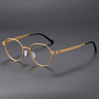 80992 Montures de lunettes originales en métal pour hommes, nouveau design, vente en gros de montures optiques de Chine