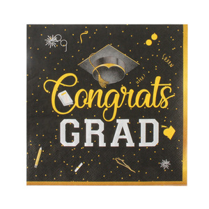 Serviettes jetables écologiques noires carrées modernes 20 serviettes en papier imprimées UV décorations de vaisselle de fête transfrontalière - Product Image 2