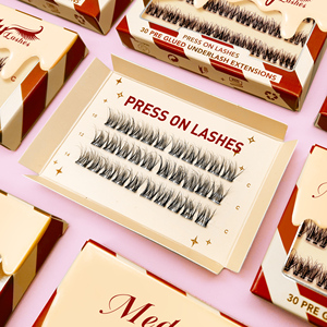 Extensions de <span class=keywords><strong>cils</strong></span> extra longues 15 mm blondes B pour <span class=keywords><strong>cils</strong></span> en grappe faits à la main, parfaits pour Noël, le Nouvel An, les fêtes, pour un regard étincelant et glamour. - Product Image 5