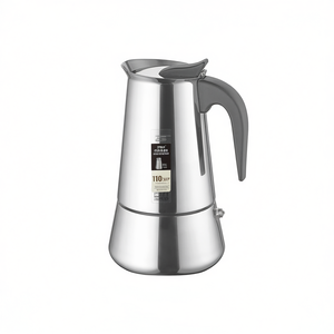 Machine à expresso 10 tasses en acier inoxydable, cafetière manuelle pour cuisinière - Product Image 2