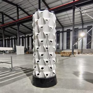Grande Sistema Idroponico a 10 Torri, Giardino Verticale Impilabile ad Alta Resa in Plastica ABS <span class=keywords><strong>per</strong></span> Alimenti, Include Pompa e Vasi a Rete - Product Image 5