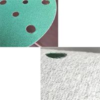Disques abrasifs ronds verts de 6 pouces à 17 trous, à fermeture auto-agrippante, de dureté moyenne, OEM pour ponceuse orbitale aléatoire