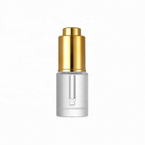 10ml 20ml 30ml 50ml Glass Skincare <b>Dropper</b> <b>Bottle</b> Flat Shoulder Push Button Cosmetic <b>Bottle</b> for Serum Essence - Product Image 3
