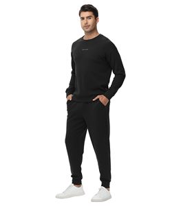 Survêtement de nuit pour hommes Survêtements athlétiques à manches longues 2 pièces tenue de course à pied Jogging vêtements de détente décontractés ensembles de costumes de sport - Product Image 5