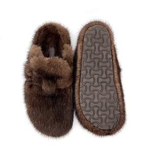 Ciabatte in Vera Pelliccia di Visone, Stile New York Trendy, 100% Naturale, per Donna, Lussuose Ciabatte in Pelliccia di Visone - Product Image 6