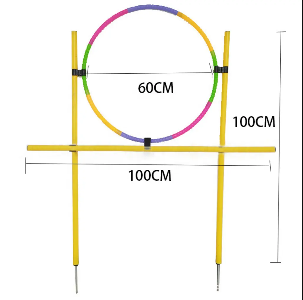 도매 애완 동물 속도 민첩성 훈련 세트 개 민첩성 훈련 장비 개 점프 폴 점프 서클 개 훈련 장치