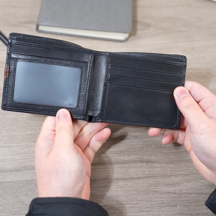 MARRANT dompet pria desain Kulit Dompet Lipat dua ramping dompet tempat  kartu kredit dompet kulit asli untuk pria