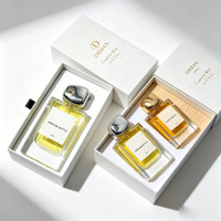 Flacon de parfum de luxe carré en cristal naturel, design d'usine, 30ml 50ml 100ml, avec boîte