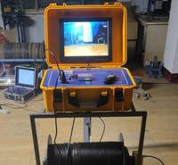 Caméra d'imagerie pour forage de puits profonds 100m 200m 300m avec écran 11'' pour inspection de trous de forage