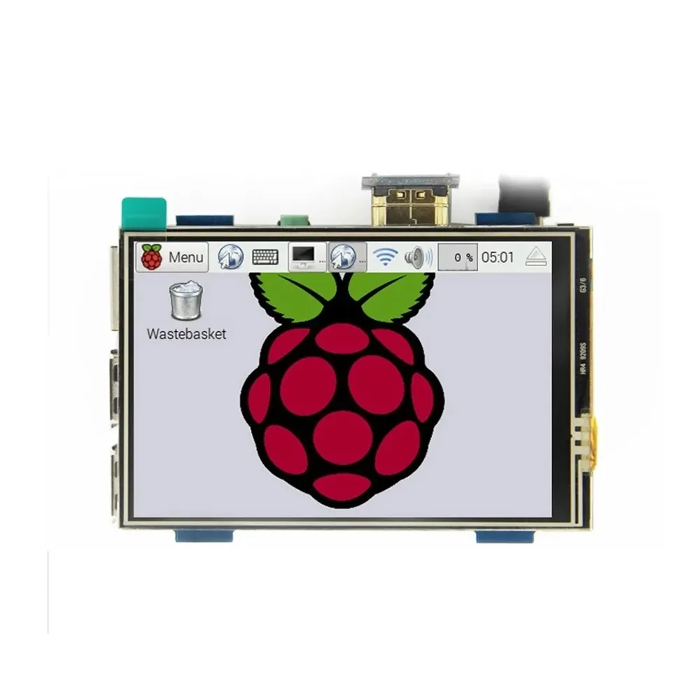 Tela de lcd tft 480x320 3.5 polegadas, tela raspberry pi com tela sensível ao toque