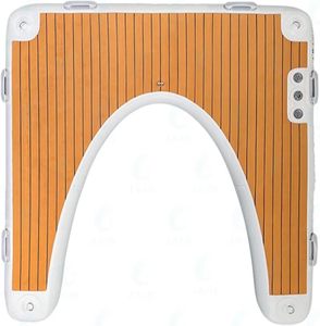 Plateforme flottante gonflable en PVC, plateforme de baignade à texture bois, plateforme gonflable pour bateau, yacht, jet ski, mono - Product Image 3