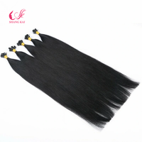 Extensions de cheveux de luxe russes vierges Remy à kératine, super double drawn, à pointe plate, micro-liens, trame simple, pour toutes les couleurs