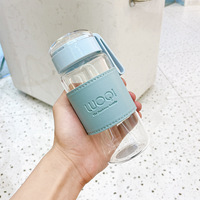Gobelet à eau simple en verre, frais, de qualité supérieure, pour étudiants, amateurs de thé, portable, résistant à la chaleur