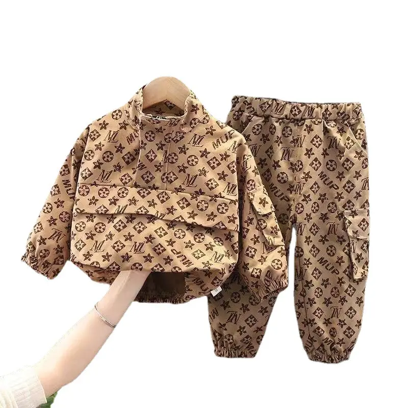 Trend Luxusmarke Herbst Kinder Outfits Säugling Baumwoll anzug Baby Jungen Kleidung Sets für Jungen Zweiteilige Sets für Babys