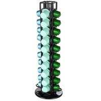 Porte-capsules de café en métal Nespresso rotatif pliant en métal de comptoir pour affichage de dosettes de café