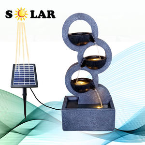 Fuente de agua de poliresina para decoración de jardín, figura geométrica hecha a mano alimentada por energía solar, gran oferta - Product Image 3