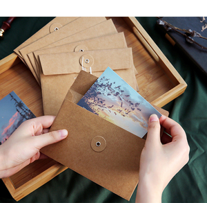 Dossier en papier kraft personnalisé, <span class=keywords><strong>enveloppe</strong></span> avec attache et cordon pour documents vêtements, 100 pièces - Product Image 4