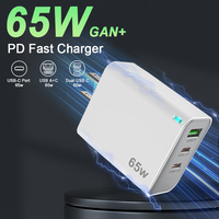 Schitec LED Light Gan 65W cargador CE EU enchufe de Carga rápida cargador USB multipuerto para computadora portátil y otros dispositivos móviles