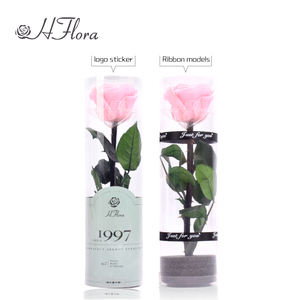 Venta al por mayor de flores rosas naturales preservadas con tallo largo real Rosa Día DE LA MADRE boda Vida eterna flor Material regalo - Product Image 2