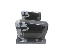 Monument funéraire en granit noir de Chine de haute qualité, design moderne, prix abordable.