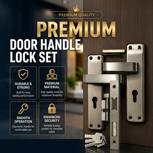 ชุดล็อคประตูภายในแบบทันสมัย ทนทาน ยี่ห้อ KELLTON พร้อมกุญแจและลูกบิดแบบก้านโยก ป้องกันสนิม เหมาะสำหรับบ้านและสำนักงาน - Product Image 1