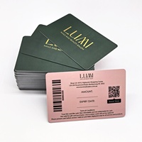 Carte cadeau ou carte de membre en PVC personnalisée avec impression couleur et code QR