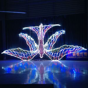 Giant Illuminated Angel Christmas Decoration <b>Light</b> 3D Metal Frame LED Motif Sculpture for Mall and Park - Product Image 5