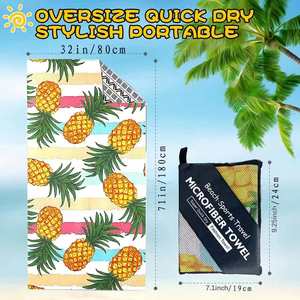 Serviette de plage en polyester jetable avec logo personnalisé, séchage rapide, double face, compressible, respirante, utilisable toute l'année pour adultes - Product Image 4