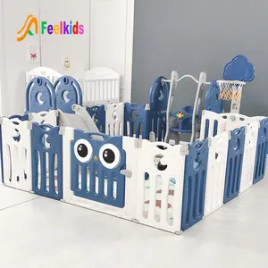 Feelkids Folding Storage Colorful OEM Furniture Child Fence Playard Safety Gate Or Children Kids Activity Baby Playpen