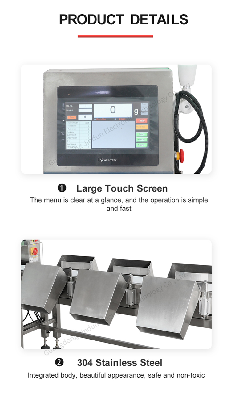 Kết hợp truyền đạt vành đai checkweigher cho thực phẩm SORTER máy