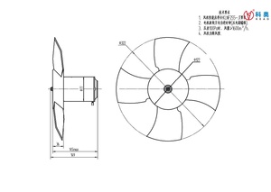 12 inch mái gắn điều hòa không khí ngưng tụ điện DC động cơ quạt 12V 24V đẩy (THỔI) 4 lưỡi KEAO iatf16949 chứng nhận - Product Image 4