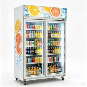 Refrigerador Vertical de Vidrio con 2 Puertas para Exhibición en Restaurantes y Supermercados, Unidad Superior Refrigerada para Bebidas - Product Image 6