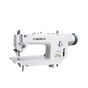 Machine à coudre industrielle à point noué, entraînement direct, simple aiguille, robuste, pour cuir, avec alimentation supérieure et inférieure et pied entraîneur, modèle GC0303D - Product Image 1